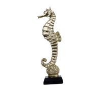 HQHYGM Seahorse Statue Animal Sculpture Mediterranean Resin Figurine Ornament for Indoor Bedroom Table Centerpieces Fireplace Office