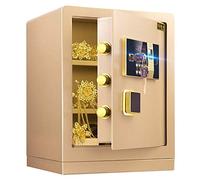 HQHYGM Security for Home Fireproof with Electronic Combination Lock Electronic Combination Lock with Finger scan Module 39x33x50cm Security Cabinet for valuables and documents Gold