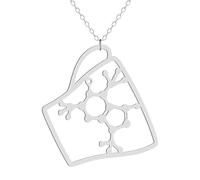 HQHYGM Serotonin Necklace For Women and Men, Dopamine Molecule Necklaces Chemical Formula Necklace, Biochemistry Biochem Pendant Serotonin Dopamine Caffeine