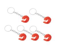 HQHYGM Shrimp Model Keychains Keychain Plushies Big Imitation Food Handmade Funny Craft Cute PVC