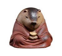 HQHYGM Small Desktop Ornament Adorable Desk Pet Capybara Figurine Tea Ceremony Decor for Car Home Office Table Tearoom Shelf, 6cmx5.2cmx5.3cm