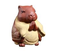 HQHYGM Small Desktop Ornament Adorable Desk Pet Capybara Figurine Tea Ceremony Decor for Car Home Office Table Tearoom Shelf, 4.7cmx4.9cmx5cm