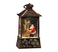 HQHYGM Snow Globe Lantern Christmas Ornament Desktop Figurine with Music for Bedroom Festival Shelf Office Home Decoration, Santa