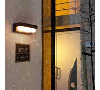 HQHYGM Solar Wall Light Outdoor Decorative Wall 2700K/4500K/6500K Dimming Wall Lamp IP65 Waterproof Garden Wall Solar Powered for Pathway Yard Garden (A 17cm)