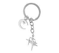 HQHYGM Star and Moon Keychain Bag Charm Hollow Pendant Stylish Backpack Accessory Car Keyring for Women Girls