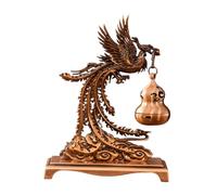 HQHYGM Statue Desktop Ornament Hanging Burner Censer Incense Holder for Tea Room Desk Decoration, Bronze