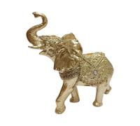 HQHYGM Statue Good Luck,Collectible, Ornament Decorative Sculpture Elephant Figurine for Living Room Table Centerpiece Desk, Gold