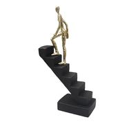 HQHYGM Statue Ladder Sculpture Abstract Figure Handicraft Art Stairs Figurine Thinker Statues for Mantelpiece Living Room Office Home, B