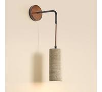 HQHYGM Stone for Bedside Travertine Japanese Vintage Mounted Lamp Bedroom Living Room Hallway Corridor Stairs Wall Fixtures with Hanging Wire