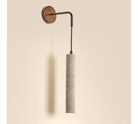 HQHYGM Stone for Bedside Travertine Japanese Vintage Mounted Lamp Bedroom Living Room Hallway Corridor Stairs Wall Fixtures with Hanging Wire