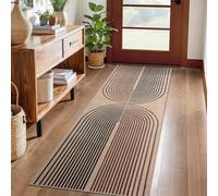 HQHYGM Tangsoo Rainbow Easy Alfombra de Yute 2 x 6, Camino Lavable para pasillos, Alfombra Antideslizante Ultrafina de Color marrón Oscuro para Exteriores, Alfombra de Puerta de Cocina contemporánea