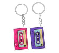 HQHYGM Tape Keychain Double Side Tape Caste s Double Sided Wrist Keychains for Women Recorder Vintage for Back Retro s Accessories