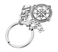 HQHYGM Travel Keychain Mens Camping Gifts Chain for Men Car Unique Chains Metal Holder Decoration Bag Hanging Decor Key Rings Gift