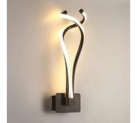 HQHYGM Ultra-Thin Spiral Wall Lamp Metal Strip Wall Light with Silicone Lampshade Linear Twisted Wall Wall Lamps - 20W Bedside Decorative Wall Lights