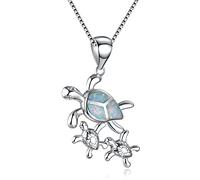 HQHYGM Unique Style Female Turtle Animal Pendant Necklace Fashion Necklace Women Blue and White Necklace Pendant Necklace Jewelry Gift