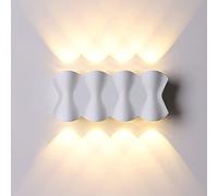 HQHYGM up and Down Glowing Bow Wall Lamp Living Room Background Indoor Wall Mount Lamp Light Fixture Aluminum Living Room Background Wall Sconces/White/Quadruple