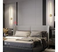 HQHYGM USB Rechargeable Wall Sconces with Motion Sensor Wall Light Battery Operated Wall Lamp 120CM Long Strip 3000K/4000K/6000K Living Room Bedroom Stairs Hallway (60cm Gold Neutral Light)