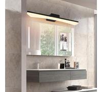 HQHYGM Vanity Wall Light Bathroom Over Mirror Wall Lamp Indoor Wall Bathroom Waterproof Wall Long Strip Acrylic for Makeup Bedroom Living Room (Black-Warm Light 40cm)