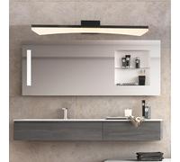 HQHYGM Vanity Wall Light Bathroom Over Mirror Wall Lamp Indoor Wall Bathroom Waterproof Wall Long Strip Acrylic for Makeup Bedroom Living Room (Black-Neutral Light 40cm)