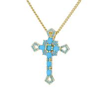 HQHYGM Vintage Western Cross Necklace For Women, Crystal Western Cross Necklace - Cross Necklace, Men's Western Necklace For Birthday Halloween Valentine Gifts