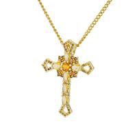 HQHYGM Vintage Western Cross Necklace For Women, Crystal Western Cross Necklace - Cross Necklace, Men's Western Necklace For Birthday Halloween Valentine Gifts