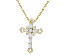 HQHYGM Vintage Western Cross Necklace For Women, Crystal Western Cross Necklace - Cross Necklace, Men's Western Necklace For Birthday Halloween Valentine Gifts