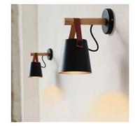 HQHYGM Wall Decor Lamps - Black White & Iron Stairs Bedside Living Room Corridor