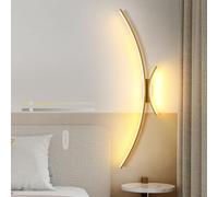 HQHYGM Wall Lamp Dimmable with Remote Control Indoor 3 Colors 3000K-6000K Wall Sconces Brightness 10%-100% Aluminum Bedside Decor Inside Adjustable Wall Light for Bedroom Staise