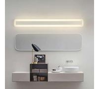 HQHYGM Wall Lamp Mirror Fixture Indoor White Long Strip Wall Sconces IP44 Waterproof Rectangular Metal Interior Decor Bathroom Wall Light 3000K/6000K for Bedroom Bedside Indide