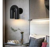 HQHYGM Wall Light Indoor Wall Lamp 3 Color Modes Wall 2700K/4500K/6500K Wall 90° Rotation Adjustable for Living Room Hallway Bedroom (Black)