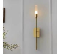 HQHYGM Wall Light Indoor Wall Lamp Creatively Wall Nordic Background Decoration Wall Acrylic for Living Room Bedroom Hallway (Copper-Neutral Light Single)