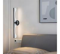 HQHYGM Wall Light Indoor Wall Lamp ° Rotate Wall 2700K/4500K/6500K Wall Up Down 180° Adjustable Long Strip Aluminium for Bedroom Corridor Stairs
