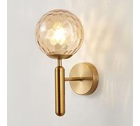 HQHYGM Wall Light Indoor Wall with Globe Glass 1 Light Metal Bedside Wallp Fixtures for Liviroom Bedroom Bathroom Hallway Black/D/D
