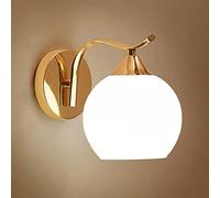 HQHYGM Wall Light Indoor Wall with Globe Glass 1 Light Metal Bedside Wallp Fixtures for Liviroom Bedroom Bathroom Hallway Black/D