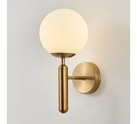 HQHYGM Wall Light Indoor Wall with Globe Glass 1 Light Metal Bedside Wallp Fixtures for Liviroom Bedroom Bathroom Hallway/D