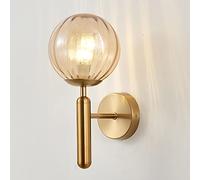 HQHYGM Wall Light Indoor Wall with Globe Glass 1 Light Metal Bedside Wallp Fixtures for Liviroom Bedroom Bathroom Hallway Black/D/E