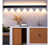 HQHYGM Wall Light Outdoor Up and Down Wall Lamp Creatively Decorative Wall IP65 Waterproof Wall Long Strip Aluminium for Balcony Garden Hallway (Warm Light 100cm)