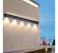 HQHYGM Wall Light Outdoor Up and Down Wall Lamp Creatively Decorative Wall IP65 Waterproof Wall Long Strip Aluminium for Balcony Garden Hallway (Warm Light 60cm)