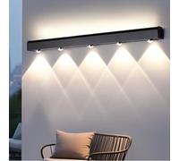 HQHYGM Wall Light Outdoor Up and Down Wall Lamp Creatively Decorative Wall IP65 Waterproof Wall Long Strip Aluminium for Balcony Garden Hallway (Neutral Light 60cm)