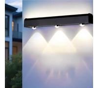 HQHYGM Wall Light Outdoor Up and Down Wall Lamp Creatively Decorative Wall IP65 Waterproof Wall Long Strip Aluminium for Balcony Garden Hallway (Neutral Light 40cm)