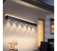 HQHYGM Wall Light Outdoor Up and Down Wall Lamp Creatively Decorative Wall IP65 Waterproof Wall Long Strip Aluminium for Balcony Garden Hallway (Warm Light 90cm)