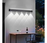 HQHYGM Wall Light Outdoor Up and Down Wall Lamp Creatively Decorative Wall IP65 Waterproof Wall Long Strip Aluminium for Balcony Garden Hallway (White Light 60cm)