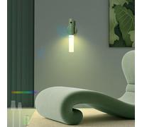 HQHYGM Wall Light RGB Colour Wall Lamp Indoor with Motion Sensor Wall with Wall Battery Operated 2700K for Bedroom Living Room Corridor (Green 1 Pack)