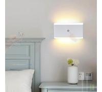 HQHYGM Wall Light Up and Down Wall with Remote Control Dimmings 2700K-6500K Wall Lamp Wireless Rechargeable Wall Touch Control for Living Room Bedrooms Reading (White - 8000mAh)