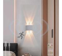 HQHYGM Wall Lights with Motion Sensor Rechargeable USB Dimmable Wall with Remote Control Wall Lamp Cordless Night Light for Living Room Bedroom Corridor Stair (4 Lights)