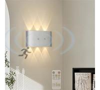 HQHYGM Wall Lights with Motion Sensor Rechargeable USB Dimmable Wall with Remote Control Wall Lamp Cordless Night Light for Living Room Bedroom Corridor Stair (6 Lights)
