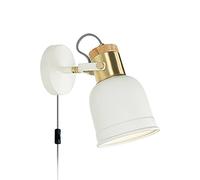 HQHYGM Wall Sconces in Aron with On/Off Switch Base Adjustable Metal Wall Lights Fixtures for Liviroom Bedroom Hallway Bedside Readingp/White/13Cm