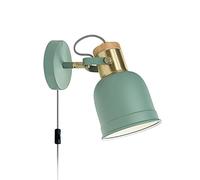 HQHYGM Wall Sconces in Aron with On/Off Switch Base Adjustable Metal Wall Lights Fixtures for Liviroom Bedroom Hallway Bedside Readingp/Green/13Cm
