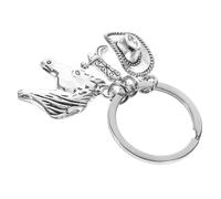 HQHYGM Western Cowboy Hat Keychain Zinc Bag Charm Women Compact Metal Keyring Pendant with Boot Animal Stylish Accessory for Handbags Backpacks and Wallets