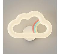 HQHYGM White Bedside Fixture 12W Cloud Shaped Acrylic Lamps for Bedroom Living Hallway Child'S Room Cute Wall Light